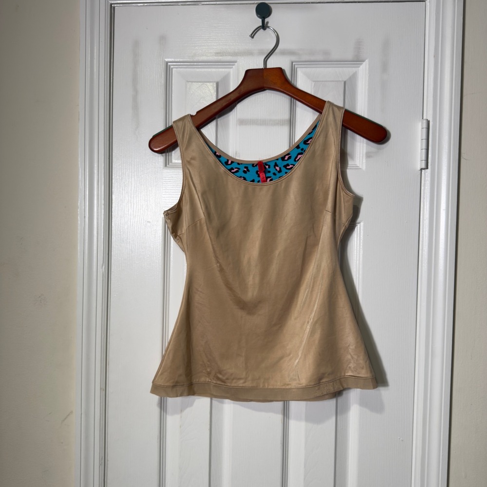 SPANX Nude Shaping Tank Top Size XL Beige Smoothing Stretch Camisole